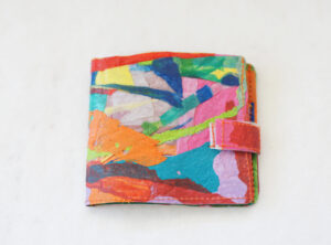 recycled wallet made of discarded plastic bags