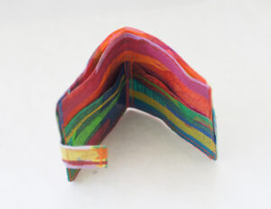 recycled wallet made of discarded plastic bags