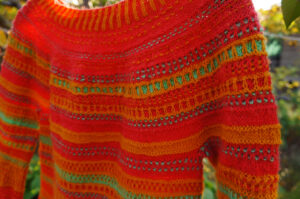 handknit top down circle yoke sweater in 0 wool